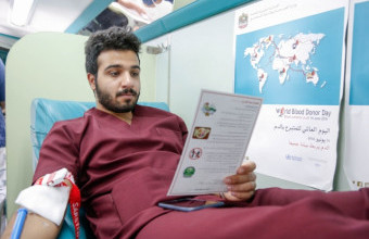 حملة للتبرع بالدم في الجامعة احتفاء بعام الخير