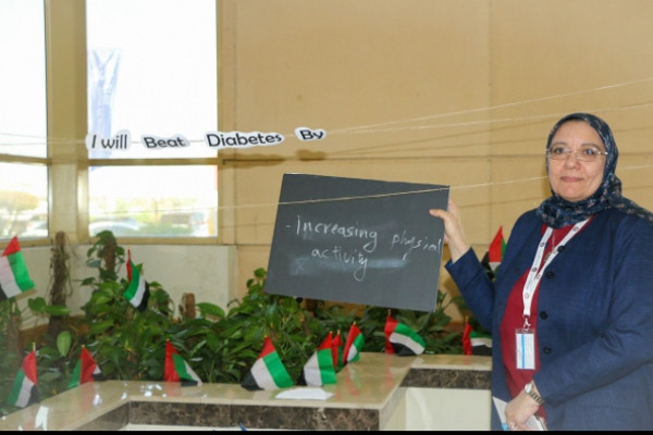 حملة لمكافحة التدخين والتوعية بمرض السكري لطلبة الجامعة